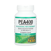 Natural Factors, PEA400, (Palmitoylethanolamide), 90 Vegetarian Capsules
