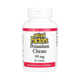 Natural Factors, Potassium Citrate, 99 Mg, 90 Tablets