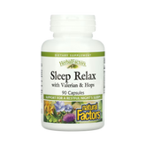 Natural Factors, Sleep Relax with Valerian & Hops, 90 Capsules