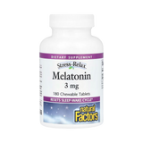 Natural Factors, Stress-Relax, Melatonin, 3 Mg, 180 Chewable Tablets