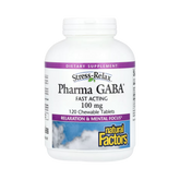 Natural Factors, Stress-Relax, Pharma GABA, 100 Mg, 120 Chewable Tablets