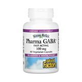 Natural Factors, Stress Relax, Pharma GABA, 100 Mg, 60 Vegetarian Capsules