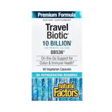 Natural Factors, Travel Biotic, BB536, 10 Billion, 60 Vegetarian Capsules