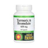Natural Factors, Turmeric & Bromelain, 450 Mg, 90 Capsules