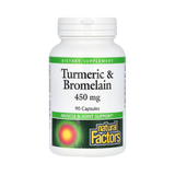 Natural Factors, Turmeric & Bromelain, 450 Mg, 90 Capsules