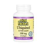 Natural Factors, Ubiquinol, Active CoQ10, 100 Mg, 30 Softgels