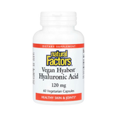 Natural Factors, Vegan Hyabest, Hyaluronic Acid, 120 Mg, 60 Vegetarian Capsules