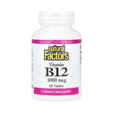 Natural Factors, Vitamin B12, 1,000 Mcg, 60 Tablets