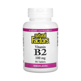 Natural Factors, Vitamin B2, Riboflavin, 100 mg, 90 Tablets