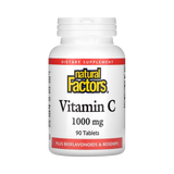Natural Factors, Vitamin C, Plus Bioflavonoids & Rosehips, 1,000 Mg, 90 Tablets