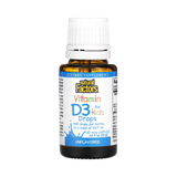 Natural Factors, Vitamin D3 Drops for Kids, Unflavored, 10 mcg (400 IU), 0.5 fl oz (15 ml)