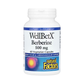 Natural Factors, WellBetX Berberine, 500 Mg, 60 Vegetarian Capsules