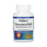 Natural Factors, WellBetX, CinnamonRich, 150 Mg, 60 Capsules