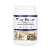 Natural Factors, Whey Factors, Grass Fed Whey Protein, Natural French Vanilla, 12 Oz