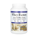 Natural Factors, Whey Factors, Grass Fed Whey Protein, Natural French Vanilla, 2 Lb