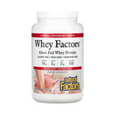 Natural Factors, Whey Factors, Grass Fed Whey Protein, Natural Strawberry, 2 Lb