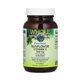 Natural Factors, Whole Earth & Sea, Pure Food, Sunflower Vitamin E, 268 Mg, 90 Softgels