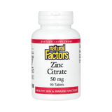 Natural Factors, Zinc Citrate, 50 Mg, 90 Tablets
