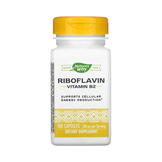 Nature's Way, Riboflavin Vitamin B2, 100 Capsules