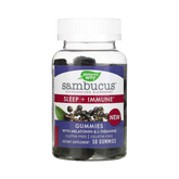Nature's Way, Sambucus, Sleep + Immune with Melatonin & L-Theanine, 50 Gummies