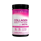 Neocell, Collagen Beauty Infusion with Biotin Powder, Cranberry Flavor, 11.6 Fl. Oz