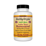 Healthy Origins, Resveratrol, Trans-Resvertrol, 300 Mg, 60 Veggie Caps