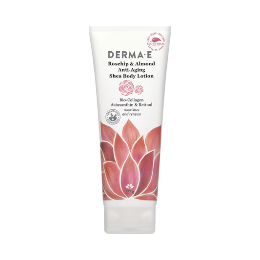 Derma E, Rosehip & Almond Anti-Aging Shea Body Lotion, 8 Oz