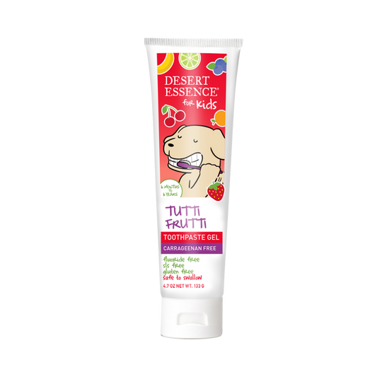 Desert Essence, Tutti Frutti Gel Toothpaste for Kids, 4.7 Fl Oz