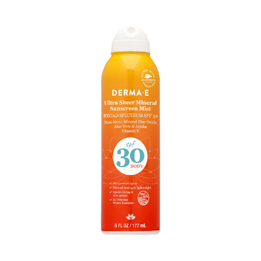 Derma E, Ultra Sheer Mineral Body Sunscreen Mist SPF 30, 6 Fl Oz