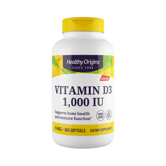 Healthy Origins, Vitamin DЗ Gels, 1000 IU, Lanolin, 360 Softgels