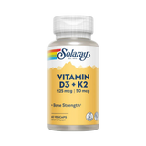 Solaray, Vitamin D3 + K2, 60 Capsules