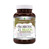 Amazing Flora, Probiotic 25 Billion 10 Probiotic Strains, 60 Capsules