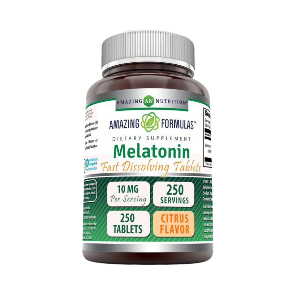 Amazing Formulas, Melatonin Quick Dissolve, Citrus Flavor, 10 Mg, 250 Tablets