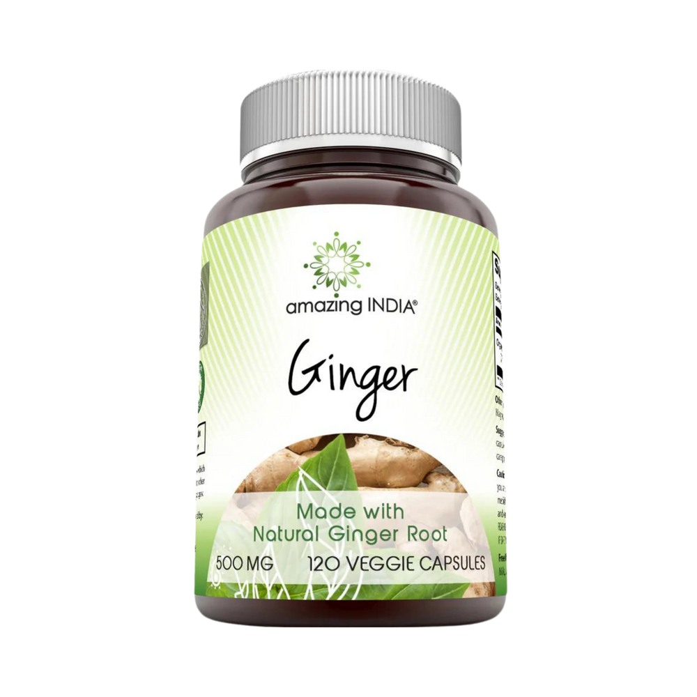 Amazing India, Organic Ginger, 500 Mg, 120 Vegiee Capsules