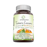 Amazing India, Turmeric Curcumin With Bioperine, 750 Mg, 180 Veggie Capsules