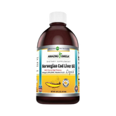 Amazing Omega, Norwegian Cod Liver Oil, Fresh Orange, 16 Oz