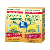 American Health, Evening Primrose Oil, 1300 mg, 120x2 Softgels
