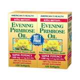 American Health, Evening Primrose Oil, 1300 mg, 120x2 Softgels