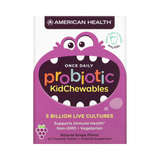 American Health, Probiotic Kid Chewables, Grape, 30 Tablets