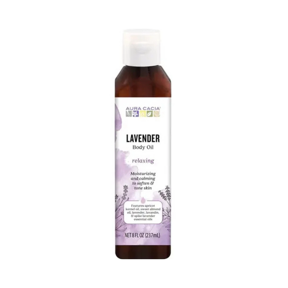 Aura Cacia, Aromatherapy Body Oil, Relaxing Lavender, 8 Oz