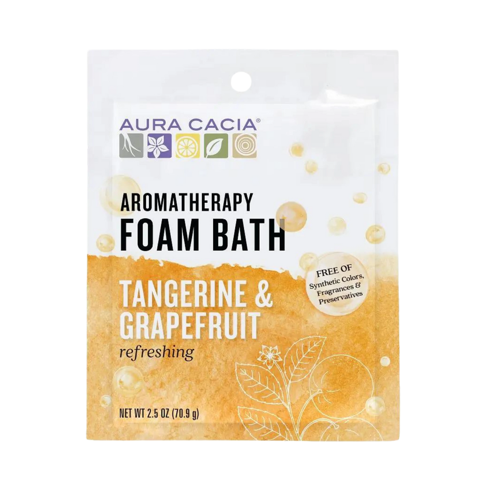 Aura Cacia, Foam Bath, Refreshing Tangerine & Grapefruit, 2.5 Oz
