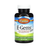 Carlson, E-Gems Elite, Vitamin E, 670 Mg (1,000 IU), 60 Soft Gels