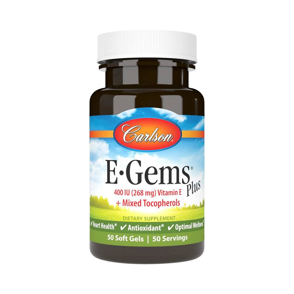 Carlson, E-Gems Plus Natural Vitamin E, 400 IU, 50 Softgels