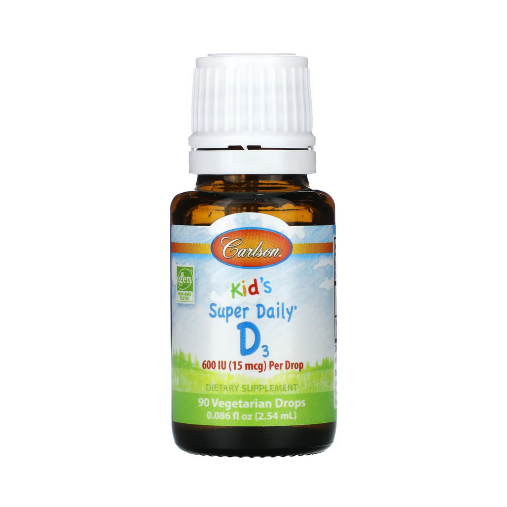 Carlson, Kid's Super Daily D3, 15 Mcg (600 IU), 0.086 Fl Oz