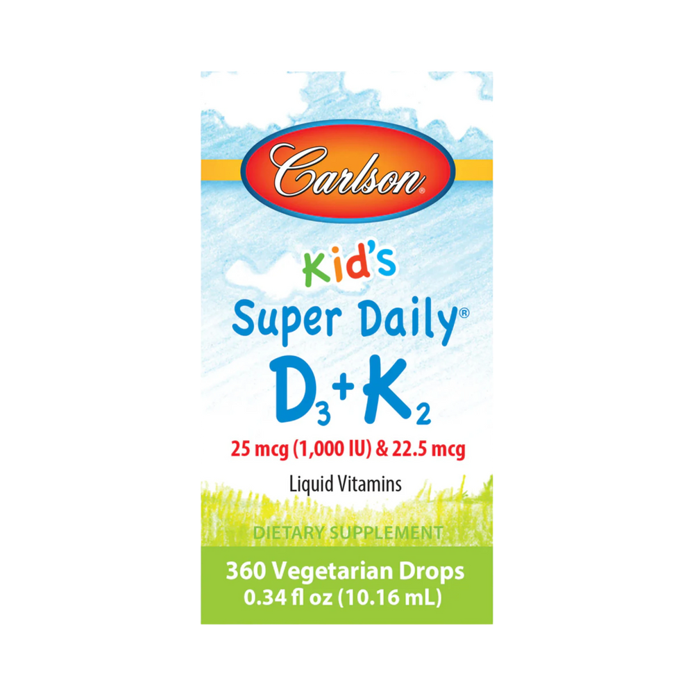 Carlson, Kid's Super Daily D3 + K2, 360 Drops