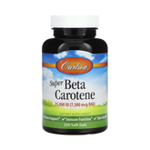 Carlson, Super Beta Carotene, 7,500 Mcg RAE (25,000 IU), 250 Soft Gels