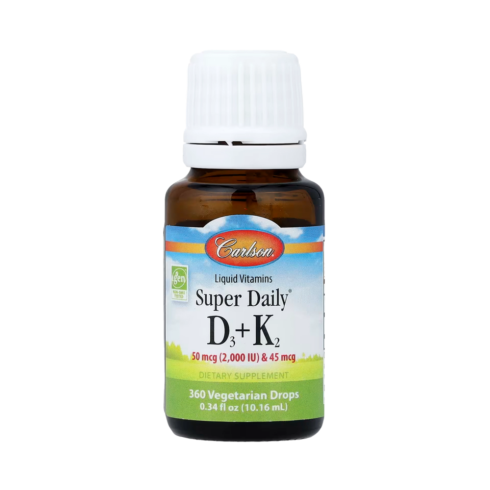 Carlson, Super Daily D3 + K2, 0.34 Fl Oz
