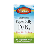 Carlson, Super Daily D3 + K2, 0.34 Fl Oz