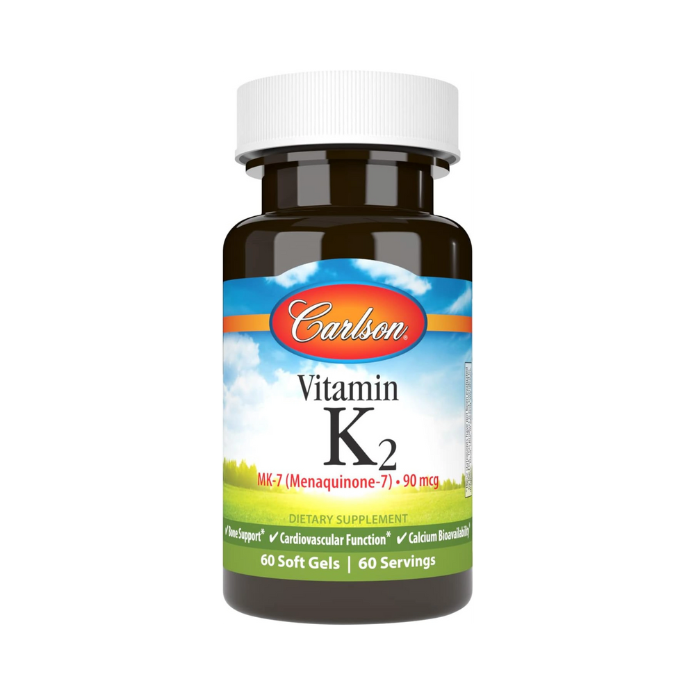 Carlson, Vitamin K2, 90 mcg, 60 Soft Gels