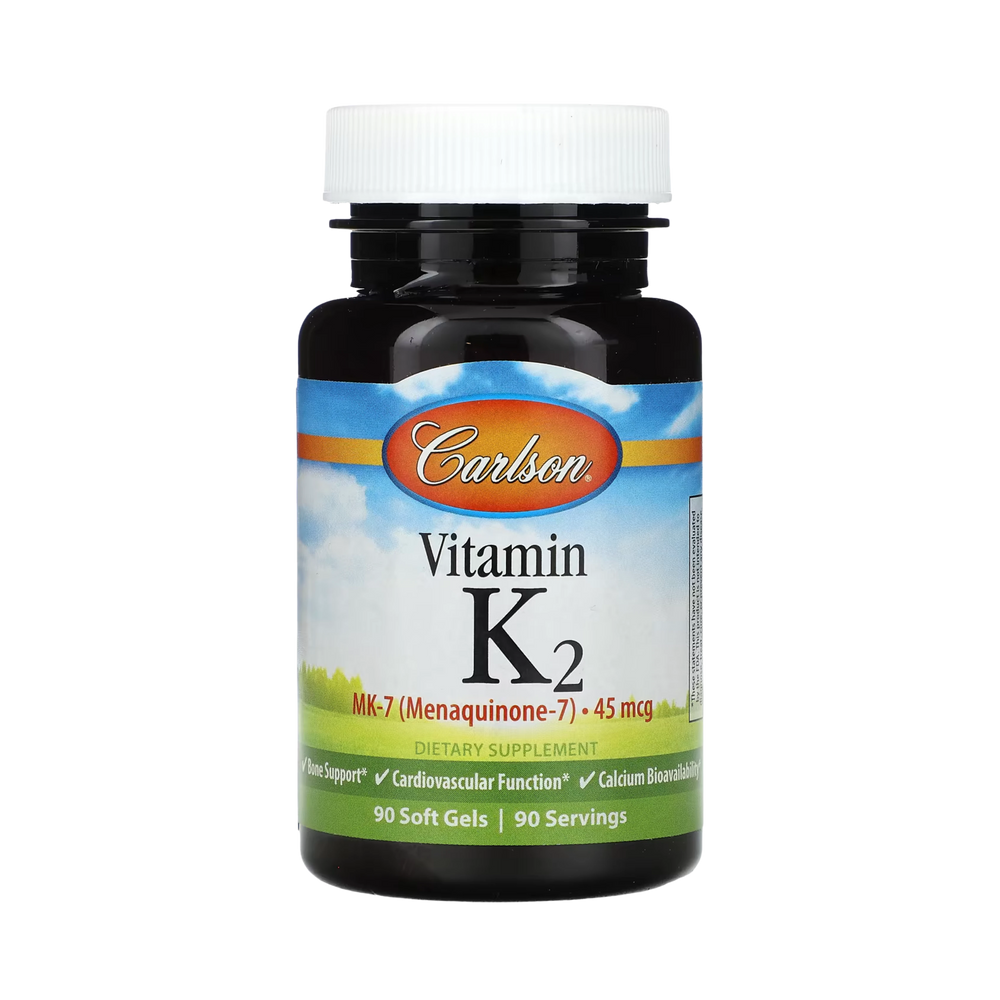 Carlson, Vitamin K2, MK-7, 45 Mcg, 90 Soft Gels